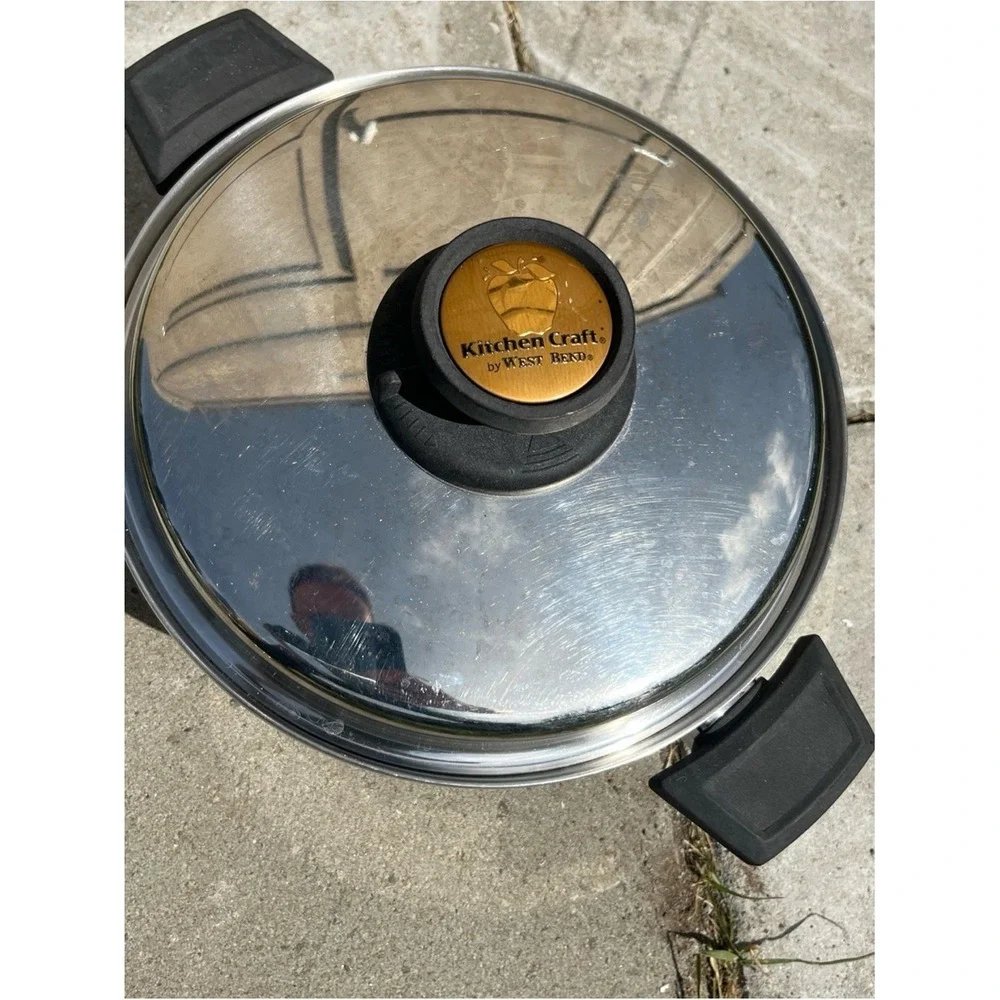 Kitchen Craft Americraft 4 Qt Quart Stock Pot Stainless Steel USA With Lid